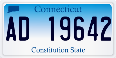 CT license plate AD19642