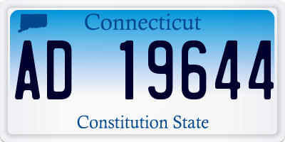 CT license plate AD19644