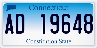 CT license plate AD19648
