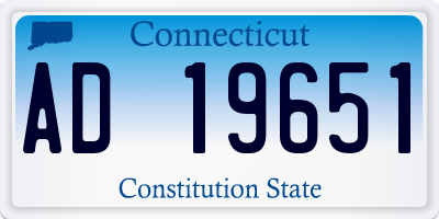 CT license plate AD19651