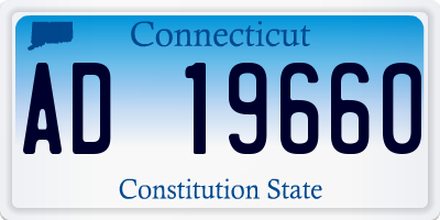 CT license plate AD19660