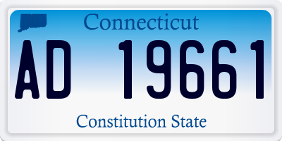 CT license plate AD19661