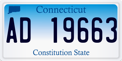 CT license plate AD19663
