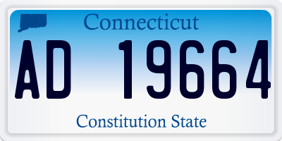 CT license plate AD19664