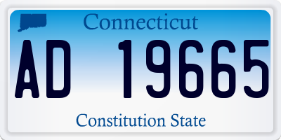 CT license plate AD19665