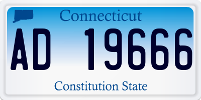 CT license plate AD19666