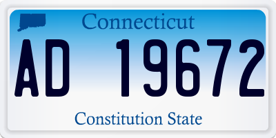CT license plate AD19672