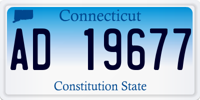 CT license plate AD19677
