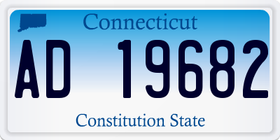 CT license plate AD19682