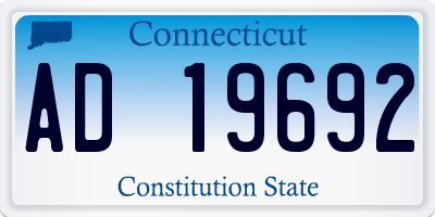 CT license plate AD19692