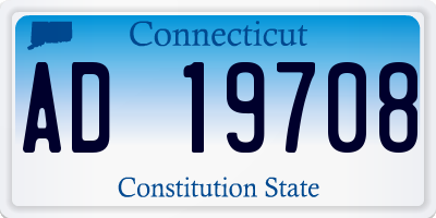 CT license plate AD19708