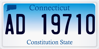 CT license plate AD19710