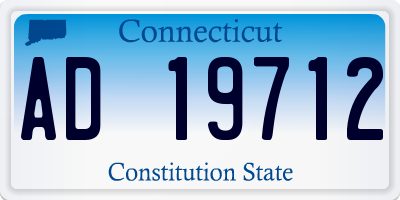 CT license plate AD19712
