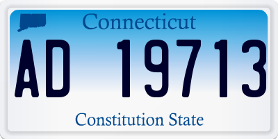 CT license plate AD19713