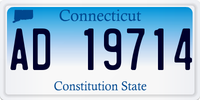 CT license plate AD19714
