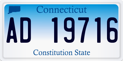 CT license plate AD19716