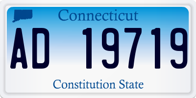 CT license plate AD19719
