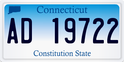 CT license plate AD19722