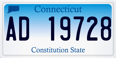CT license plate AD19728