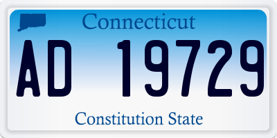 CT license plate AD19729