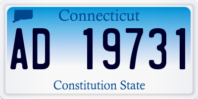 CT license plate AD19731