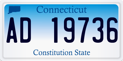 CT license plate AD19736