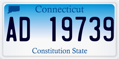 CT license plate AD19739