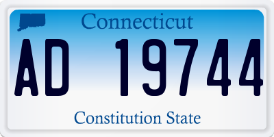 CT license plate AD19744