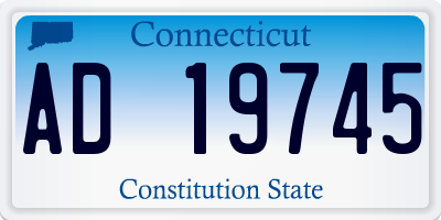 CT license plate AD19745