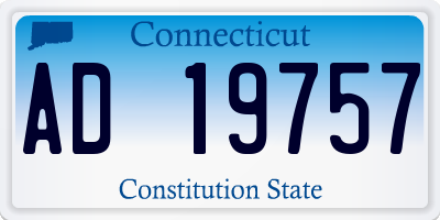 CT license plate AD19757