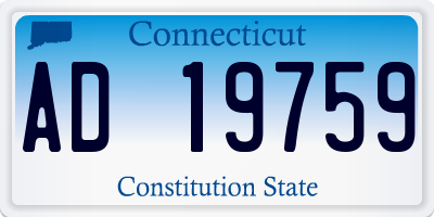CT license plate AD19759