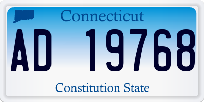 CT license plate AD19768