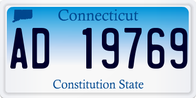 CT license plate AD19769