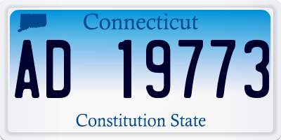 CT license plate AD19773