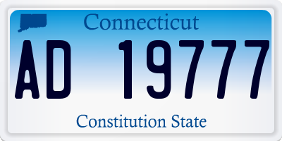 CT license plate AD19777