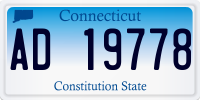 CT license plate AD19778