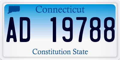 CT license plate AD19788