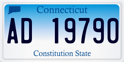 CT license plate AD19790