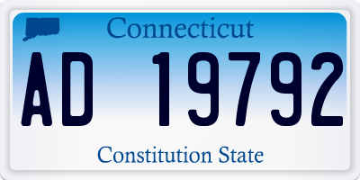 CT license plate AD19792