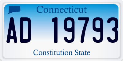 CT license plate AD19793