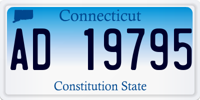 CT license plate AD19795