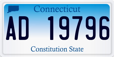 CT license plate AD19796