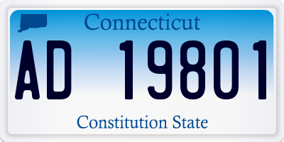 CT license plate AD19801