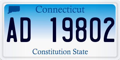 CT license plate AD19802