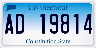 CT license plate AD19814