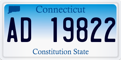 CT license plate AD19822