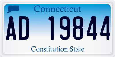 CT license plate AD19844