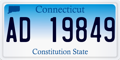 CT license plate AD19849