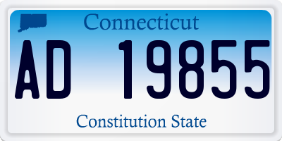 CT license plate AD19855