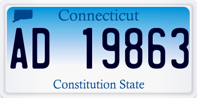 CT license plate AD19863